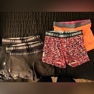 UA & Nike Pro Spandex shorts